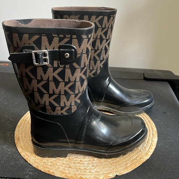 Michael Kors Rain Snow Winter Rubber Boots Size 10 - Picture 4 of 7